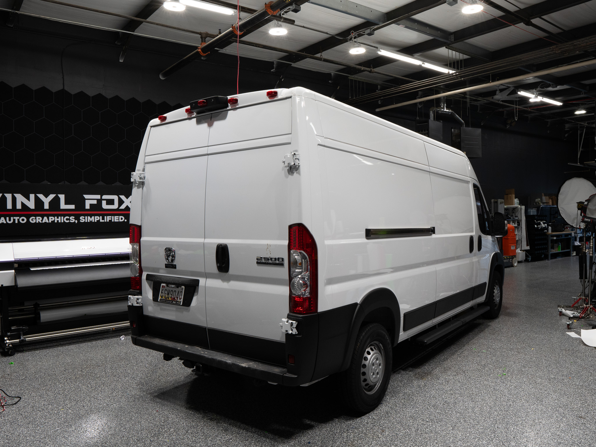 BEFORE: Unmarked box truck